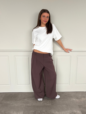 AIA BAGGY SUIT PANT - BROWN