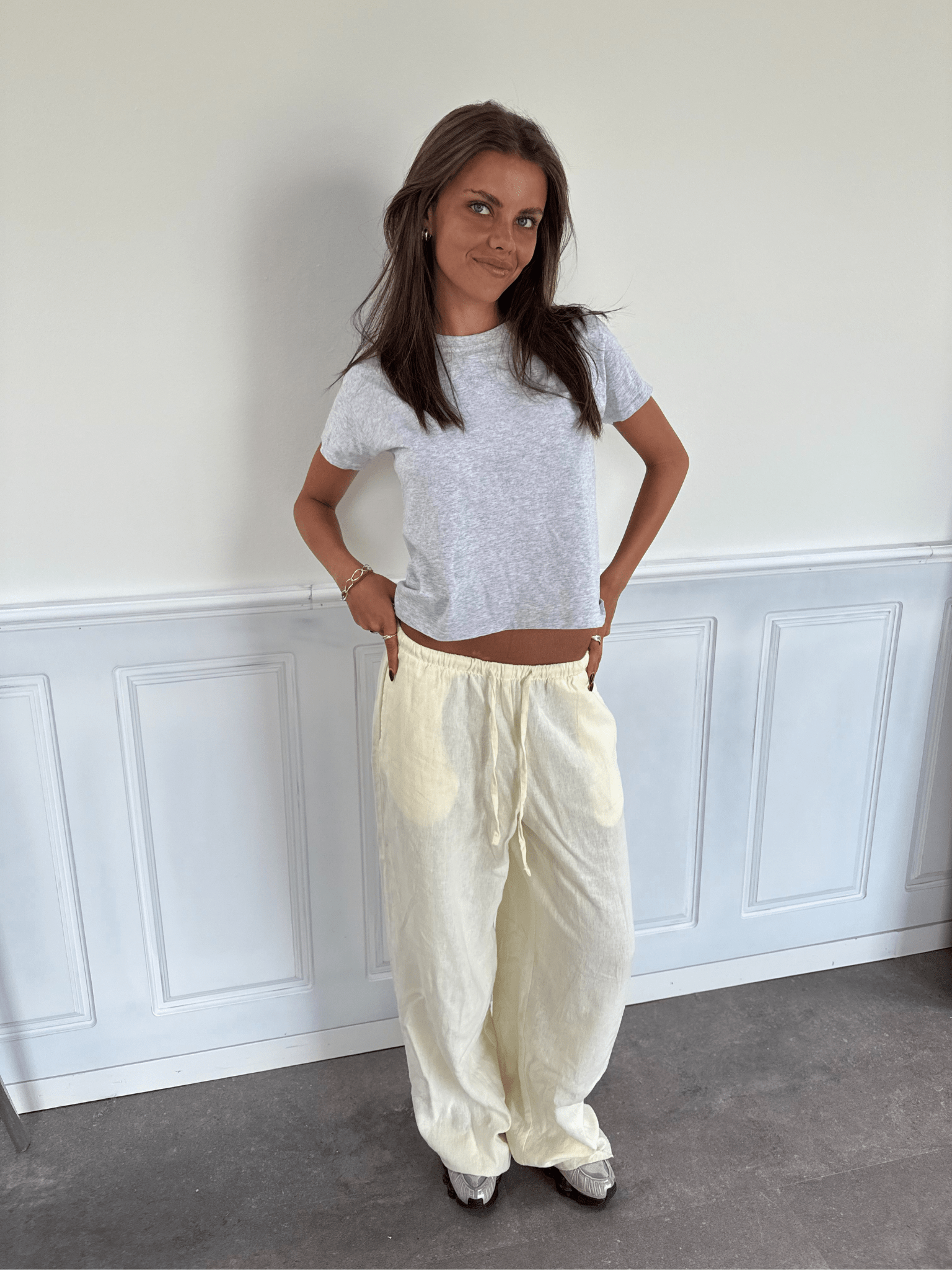 FLORA LEINENHOSE - BUTTERGELB