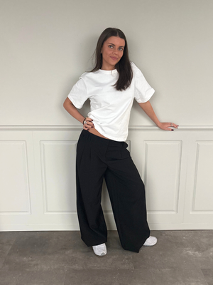 AIA BAGGY SUIT PANT - BLACK