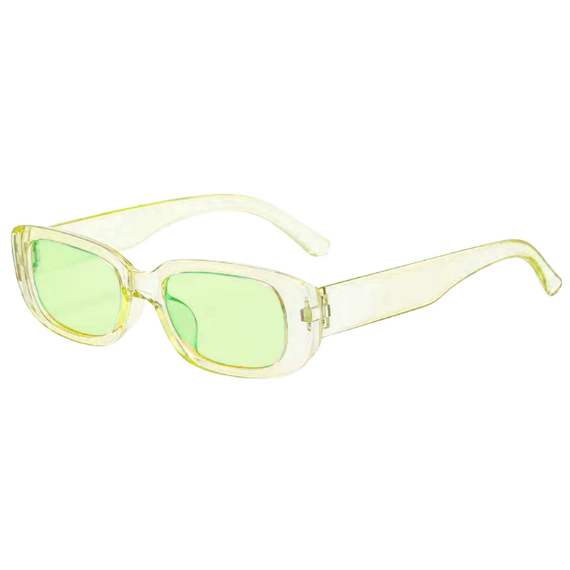 Y2K Solbriller - gul/grøn