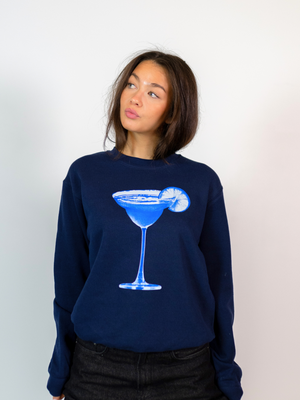 MEGA BLUE DRINK SWEATSHIRT  - NAVY