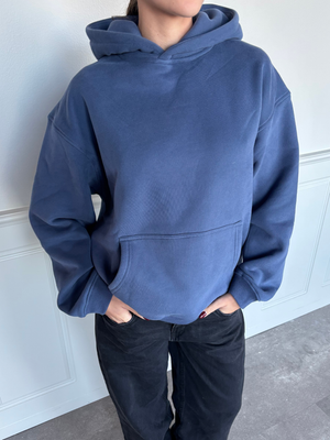 OVERSIZED HOODIE - MID BLUE