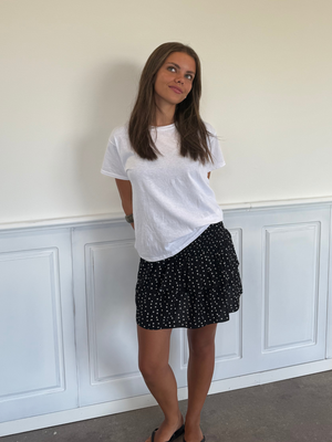 MILLA RUFFLE SKIRT/TOP - BLACK DOT