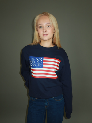 US FLAG SWEAT - NAVY