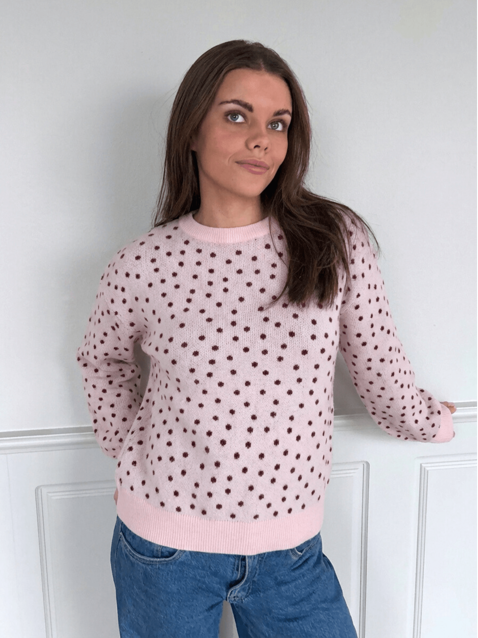 NANCY DOT STRIK - ROSEATE / WINE DOTS