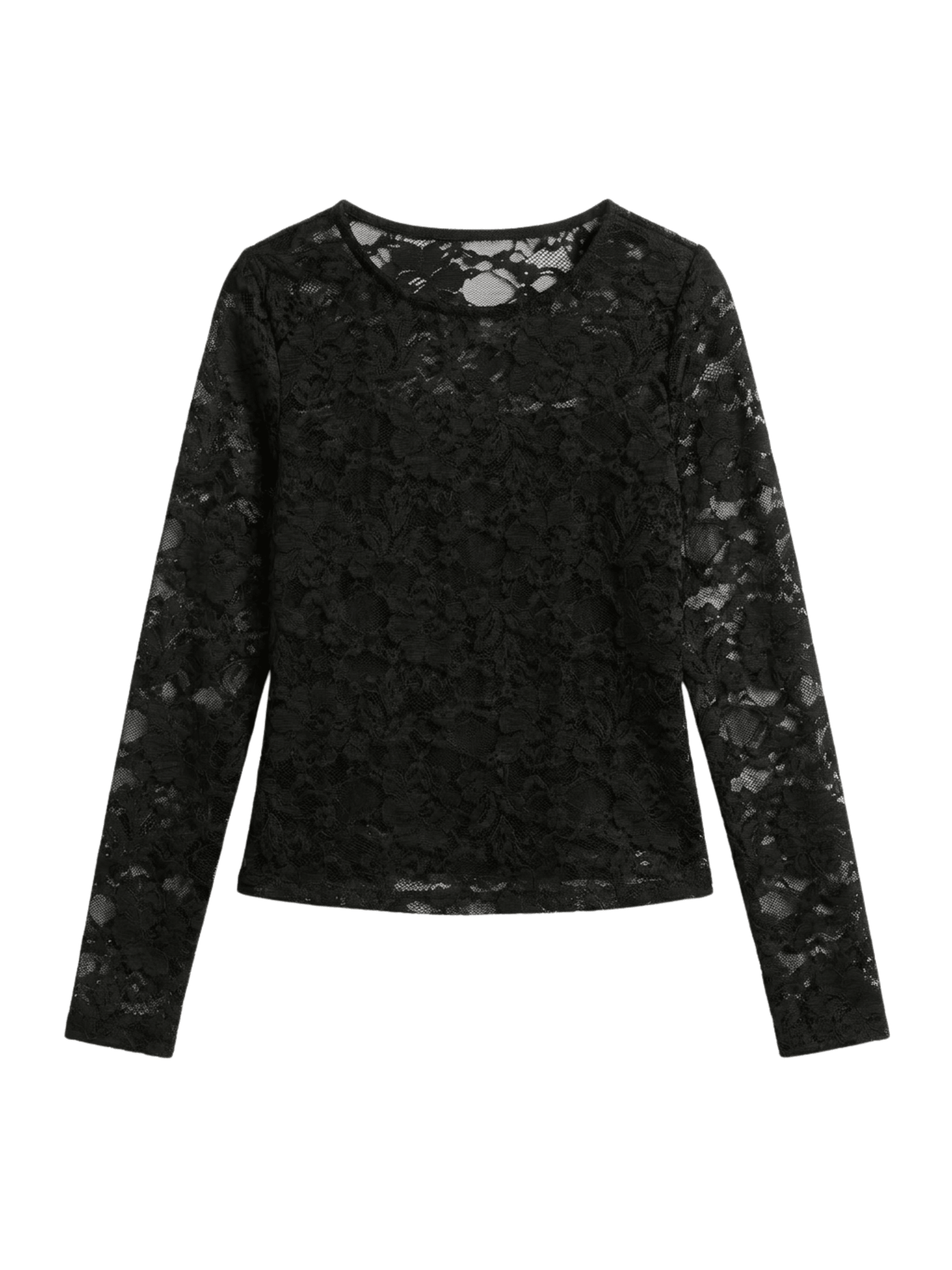 ALIX LACE TOP - BLACK