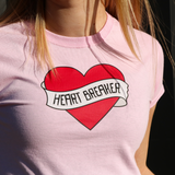 HEART BREAKER, BABY TEE - LYSERØD
