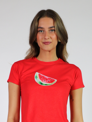 WATERMELON BABY TEE - RØD