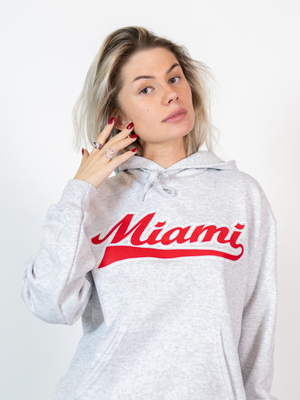 MIAMI SPORT HOODIE - GRÅ