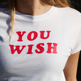 YOU WISH, BABY TEE - HVID
