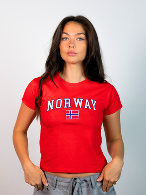 NORWAY, BABY TEE - RØD