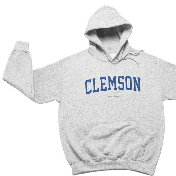 CLEMSON HOODIE - GRÅ