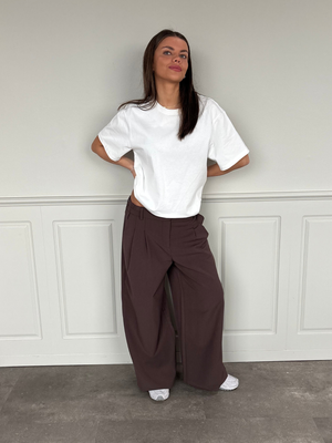 AIA BAGGY SUIT PANT - BROWN