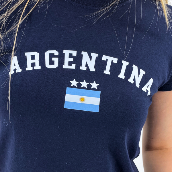 ARGENTINA, BABY TEE - NAVY