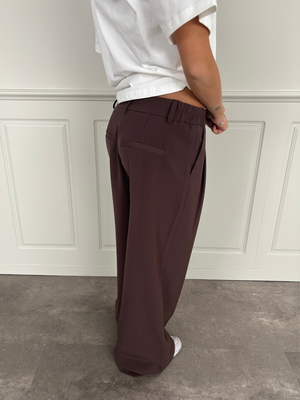 AIA BAGGY SUIT PANT - BROWN