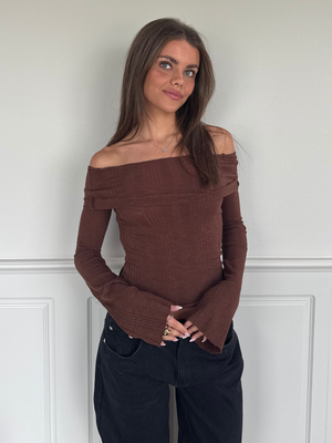MELANIE TOP - DARK BROWN