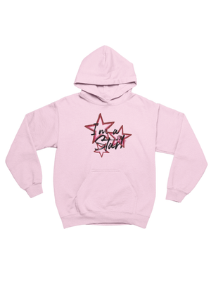 I AM A STAR HOODIE - LYSERØD