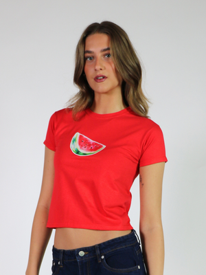 WATERMELON BABY TEE - RØD