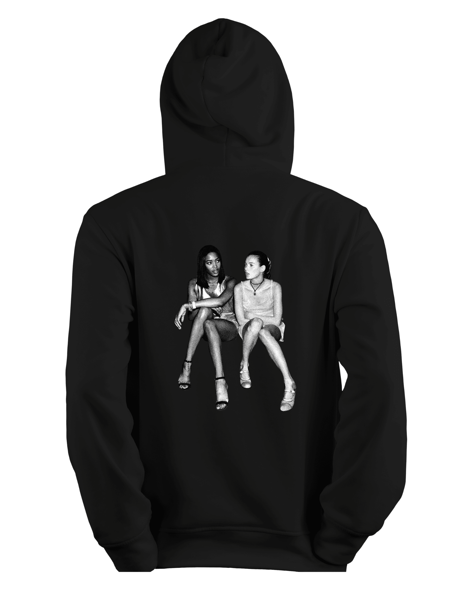 SUPERMODELS HOODIE (rygprint) - BLACK