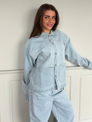 SIA DENIM JACKET - LIGHT STRIPE