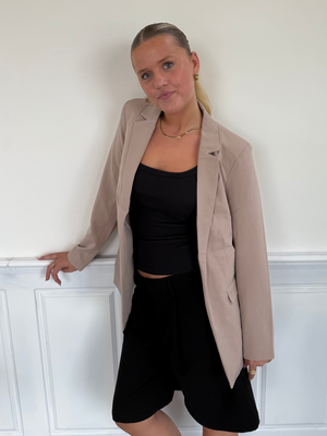 BOZZY LOOSE BLAZER - SILVER MINK