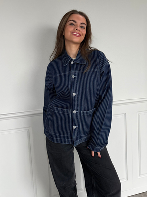 SIA DENIM JACKET - DARK STRIPE