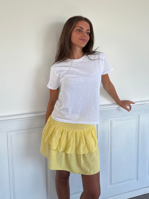 MILLA RUFFLE SKIRT - BUTTER YELLOW