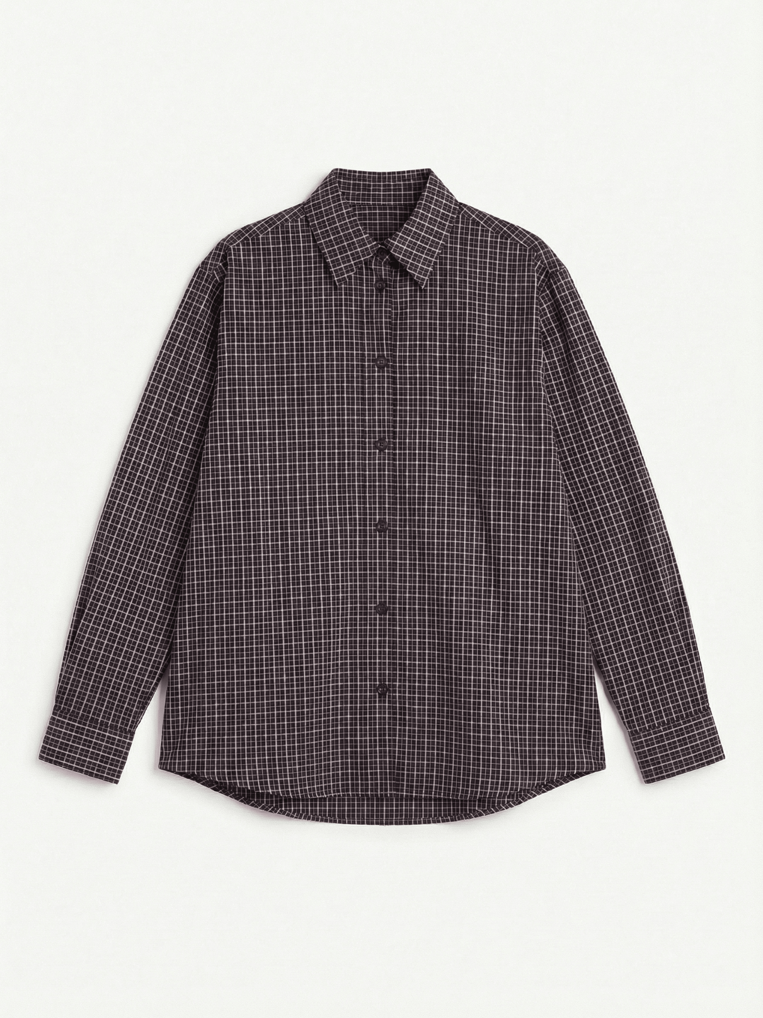 NEO BOXFIT SHIRT - DK BROWN CHECK