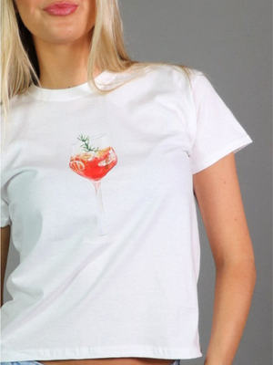 APEROLSPRITZ BABY TEE - HVID