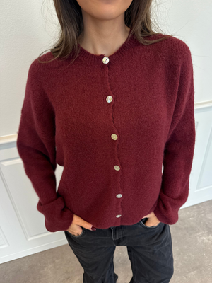 MOLLI CARDIGAN - WINE RED