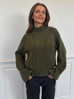 THERESA CABLE KNIT - GREEN