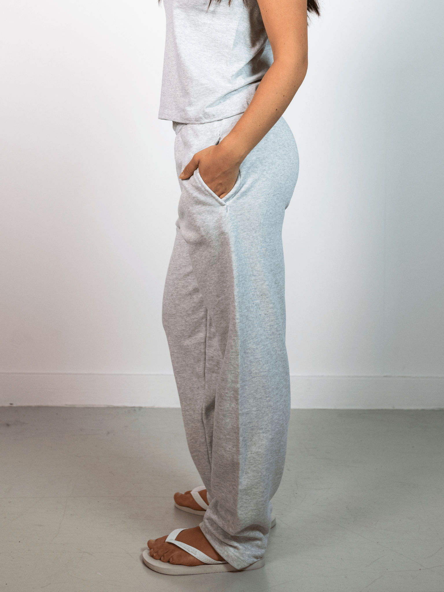 FRUIT SWEATPANTS U/ ELASTIK - GREY