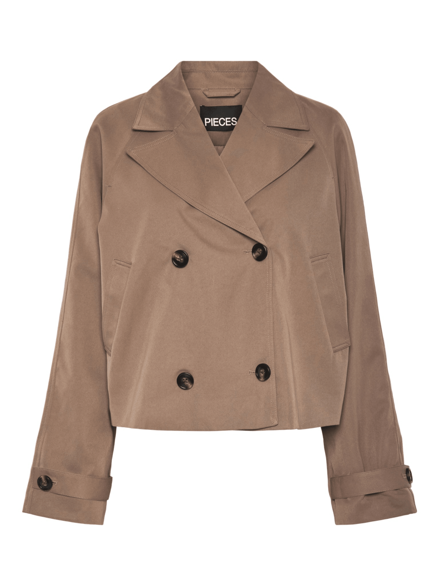 SCARLETT SHORT TRENCHCOAT - BROWN LENTIL
