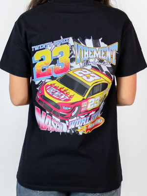 CAR NO. 23 (rygprint) T-SHIRT - SORT