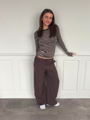 BELLA SUIT PANT NEW - BROWN