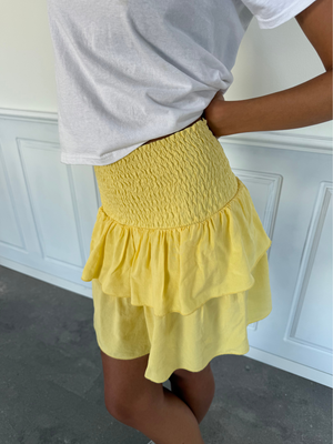 MILLA RUFFLE SKIRT - BUTTER YELLOW