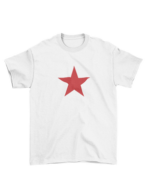 RED STAR BABY TEE - HVID