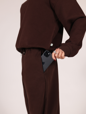 BAGGY SWEATPANTS - BROWN