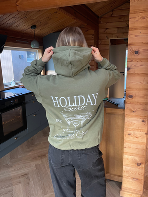 HOLIDAY SPIRITS HOODIE - OLIVEN