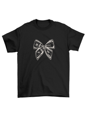 DOLLAR BOW BABY TEE - SORT