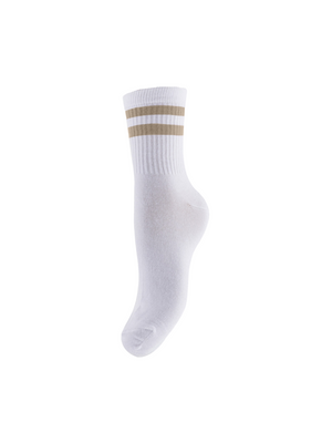 CALLY SOCKS - BRIGHT WHITE SILVER MINK