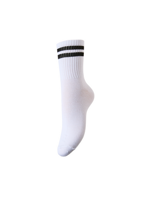 CALLY SOCKS - BRIGHT WHITE / BLACK