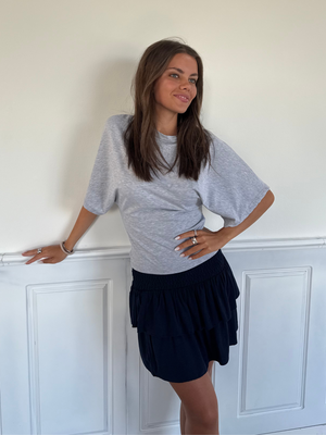 MILLA RUFFLE SKIRT - NAVY
