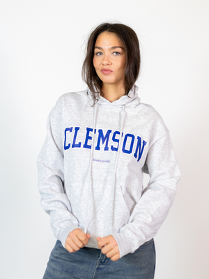 CLEMSON HOODIE - GRÅ