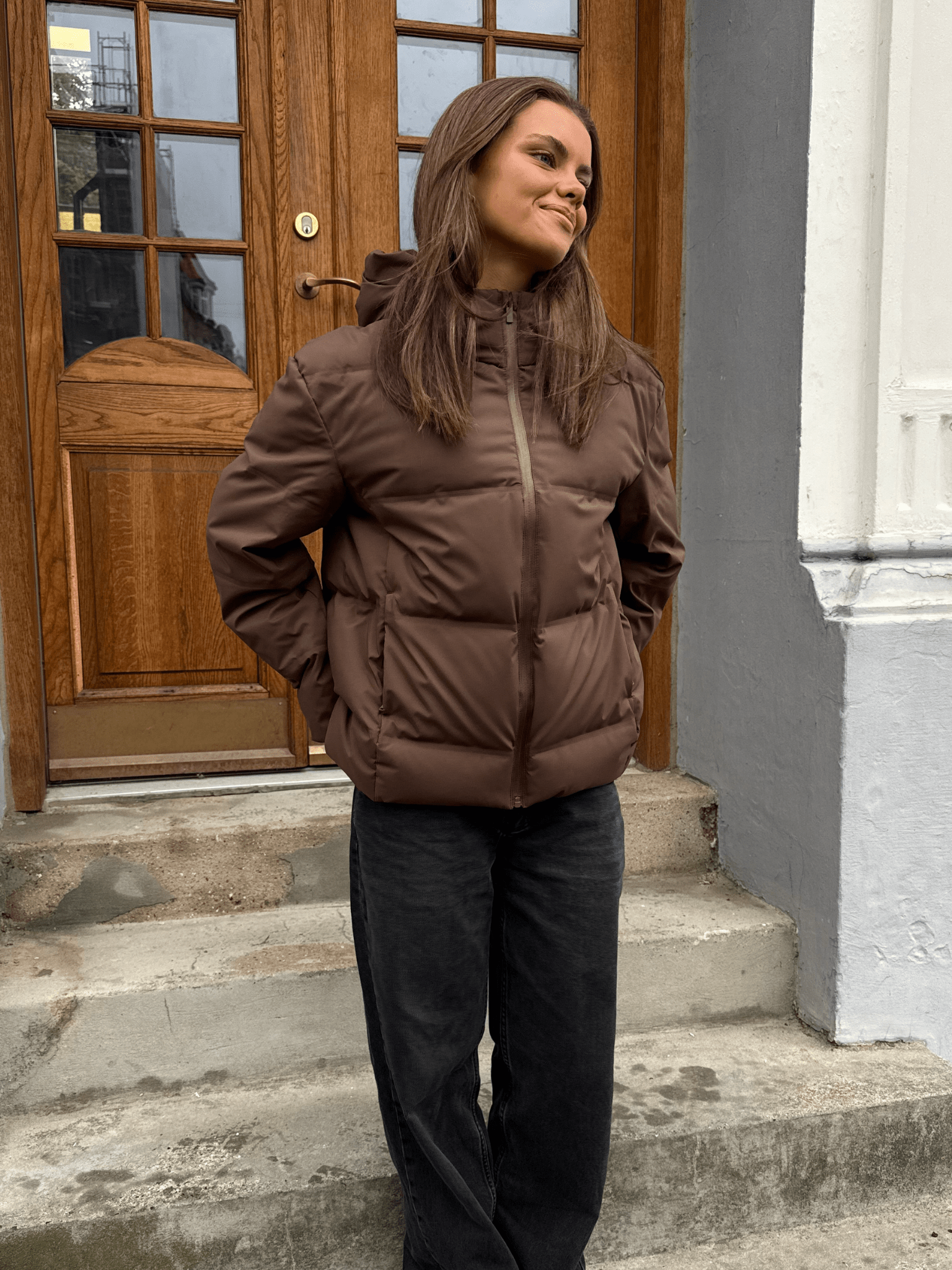 ISA DOWN JACKET - BROWN