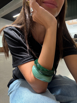 3-PAK ARMBÅND - GREEN/BROWN MIX