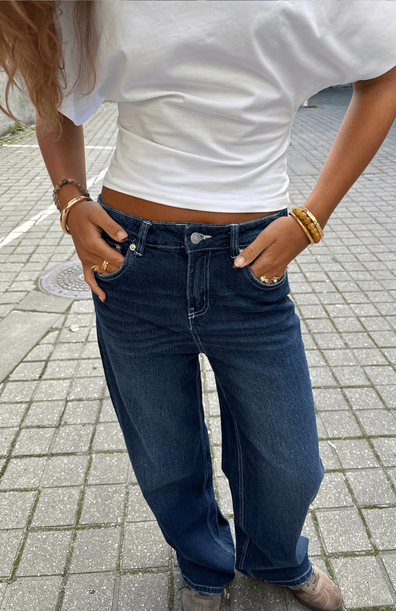 ALMA JEANS - DARK BLUE (MIDWAIST)