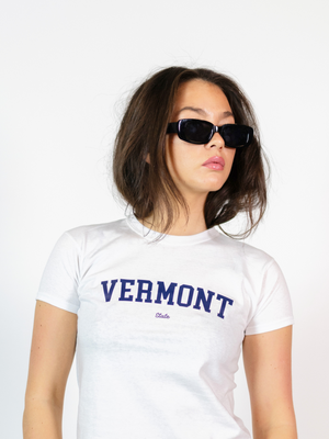 VERMONT (navy), BABY TEE - HVID