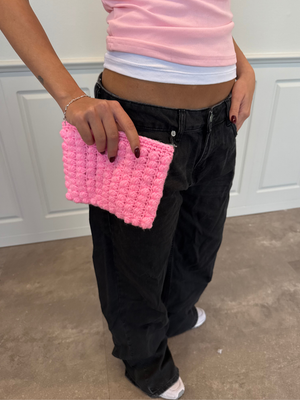 CROCHET CLUTCH - PINK