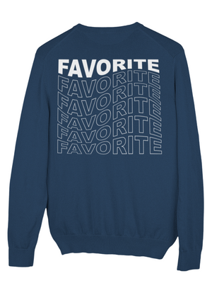 FAVORITE SWEAT (rygprint) - NAVY